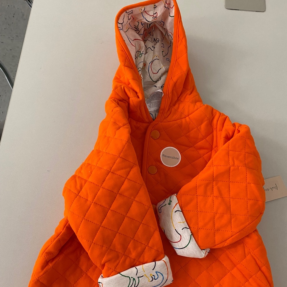 New with tags- reversible, quilted toddler size 3T coat